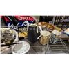 Image 2 : SHELF OF ASSORTED ITEMS INCLUDING; FLATWARE, TEAPOT, MUGS & MORE
