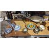 Image 2 : SHELF OF ASSORTED ITEMS INCLUDING; POTTERY SPICE JARS, POTTERY VASE, BOWLS & MORE