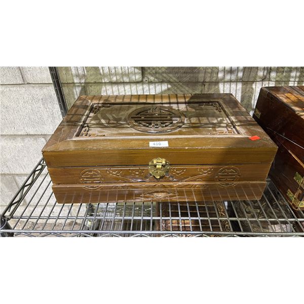 VINTAGE CHINESE LOCKBOX WITH 1 DRAWER