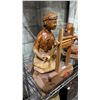 Image 2 : HAND CARVED WOOD STATUE 16"H