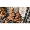 Image 3 : HAND CARVED WOOD STATUE 13"H X 22"W