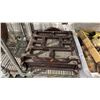 Image 3 : SHELF OF ASSORTED ITEMS INCLUDING; BIN OF ASSORTED BELLS & CHIMES & SMALL FOLD-UP WRITING DESK RISER