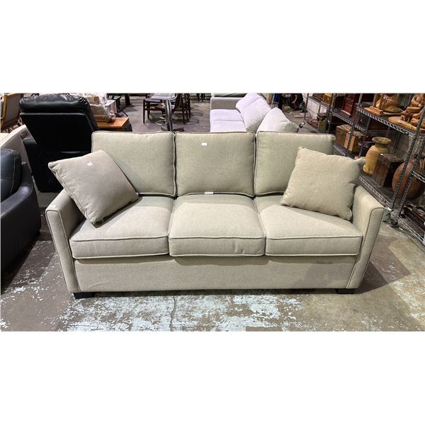 FABRIC SOFA BED WITH THROW PILLOWS
