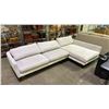 Image 1 : 2-PC FABRIC SECTIONAL SOFA (SOME CLEANING REQUIRED)