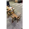Image 2 : VINTAGE WOOD CHAIR WITH SMALL WOOD TABLE/FOOT REST