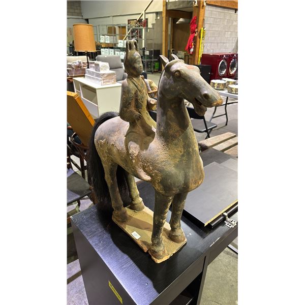 CHINESE HORSE STATUE 27"H