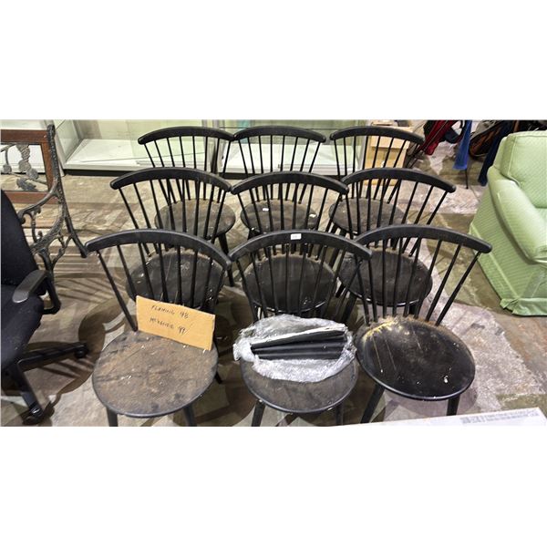 9 WOOD CHAIRS