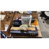 Image 1 : PALLET OF ASSORTED ITEMS INCLUDING; RADIATOR HEATER, PAPER SHREDDER & MORE