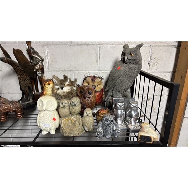 ASSORTED OWL DECOR & FIGURES