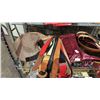 Image 2 : SHELF OF ASSORTED HANDBAGS, BELTS & HAT