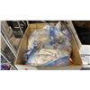 Image 2 : 3 BOXES OF ASSORTED ITEMS INCLUDING; JEWELRY SUPPLIES, RIBBONS, WOODEN BUTTONS & BEADS & MORE