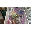Image 2 : 2 BOXES OF ASSORTED ITEMS INCLUDING; JEWELRY & BELT BUCKLES