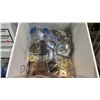 Image 3 : 2 BOXES OF ASSORTED ITEMS INCLUDING; JEWELRY & BELT BUCKLES