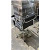 Image 2 : LEATHER & CHROME ROLLING OFFICE CHAIR