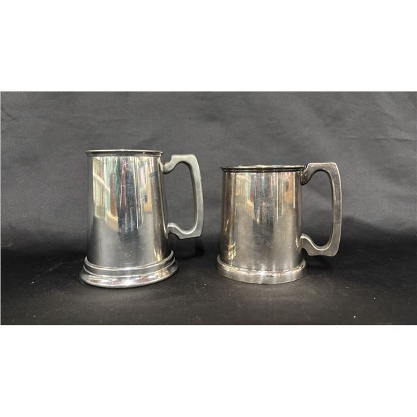 BIRKS PEWTER STEIN & ATKIN BROTHERS OF SHEFFIELD SILVER PLATED STEIN