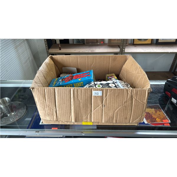 BOX OF ASSORTED EMPTY VINTAGE TOY BOXES *ALL EMPTY*