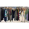 Image 1 : RACK OF ASSORTED CLOTHING INCLUDING; MIAMI DOLPHINS JERSEYS, SWEATERS, T-SHIRTS & MORE