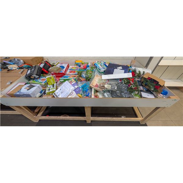 4' X 8' BIN OF ASSORTED LIQUIDATION ITEMS