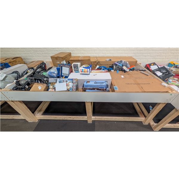 4' X 8' BIN OF ASSORTED LIQUIDATION ITEMS