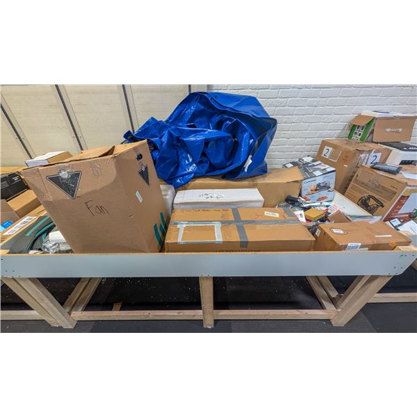 4' X 8' BIN OF ASSORTED LIQUIDATION ITEMS