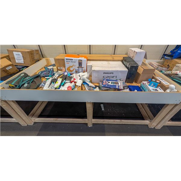 4' X 8' BIN OF ASSORTED LIQUIDATION ITEMS