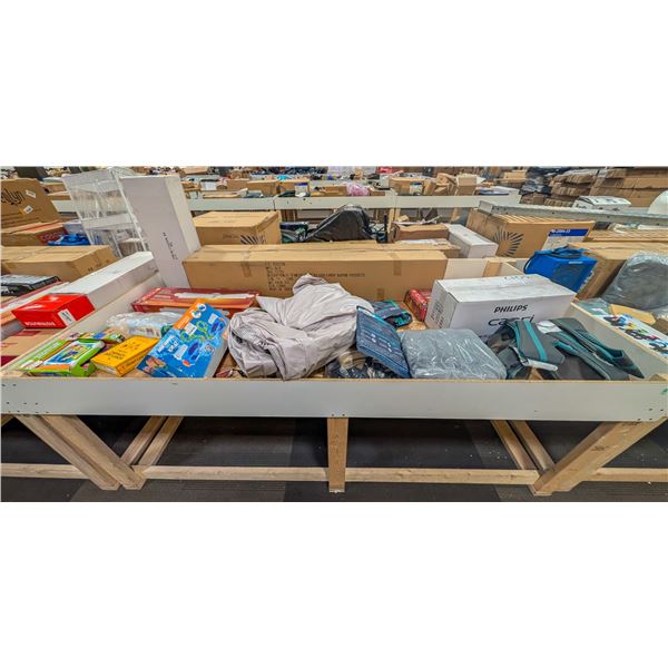 4' X 8' BIN OF ASSORTED LIQUIDATION ITEMS