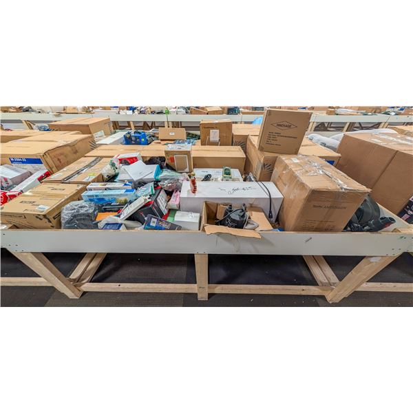 4' X 8' BIN OF ASSORTED LIQUIDATION ITEMS