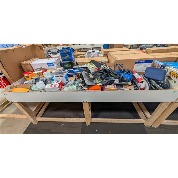 4' X 8' BIN OF ASSORTED LIQUIDATION ITEMS