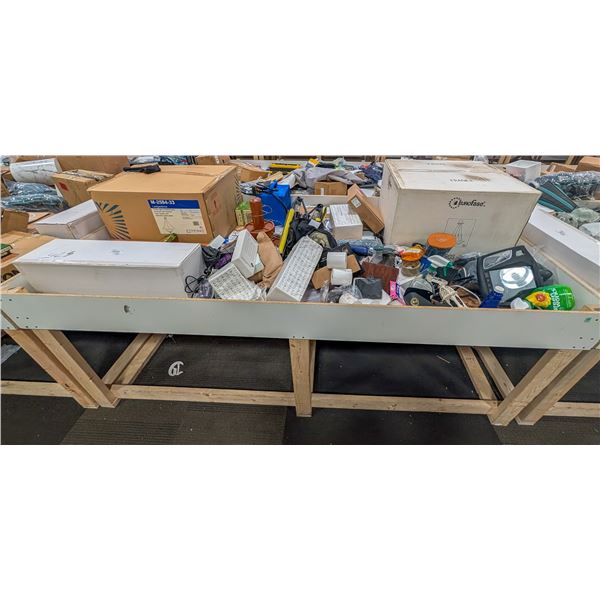 4' X 8' BIN OF ASSORTED LIQUIDATION ITEMS