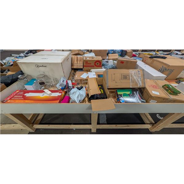 4' X 8' BIN OF ASSORTED LIQUIDATION ITEMS