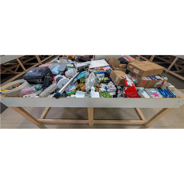 4' X 8' BIN OF ASSORTED LIQUIDATION ITEMS