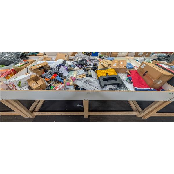 4' X 8' BIN OF ASSORTED LIQUIDATION ITEMS