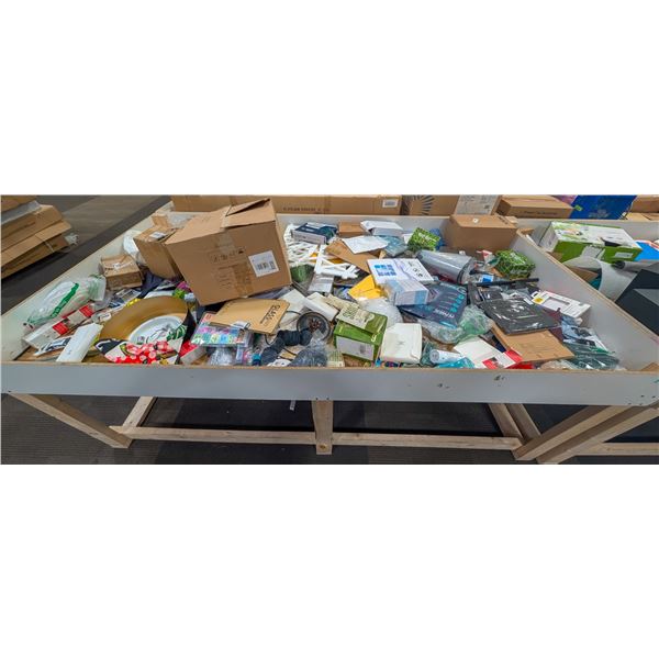4' X 8' BIN OF ASSORTED LIQUIDATION ITEMS