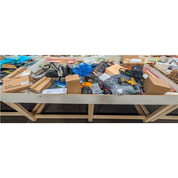 4' X 8' BIN OF ASSORTED LIQUIDATION ITEMS