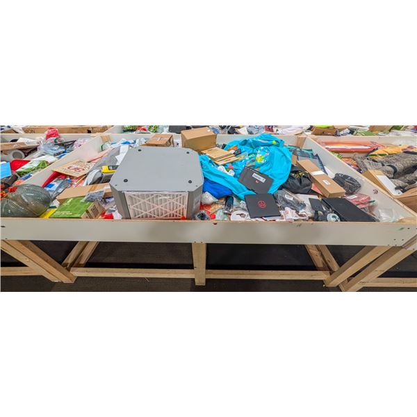 4' X 8' BIN OF ASSORTED LIQUIDATION ITEMS