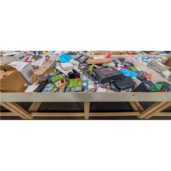 4' X 8' BIN OF ASSORTED LIQUIDATION ITEMS