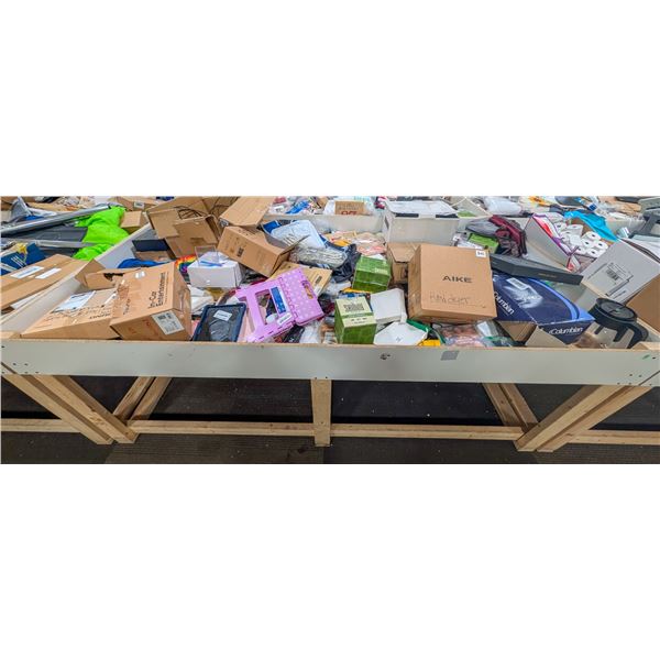 4' X 8' BIN OF ASSORTED LIQUIDATION ITEMS