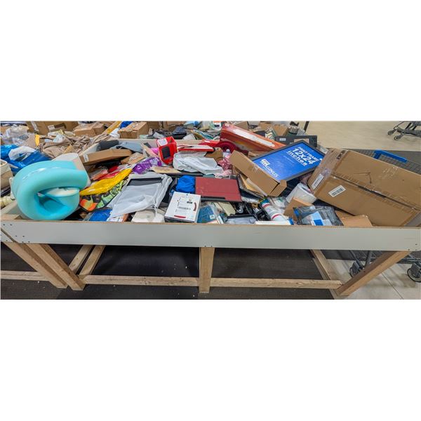 4' X 8' BIN OF ASSORTED LIQUIDATION ITEMS