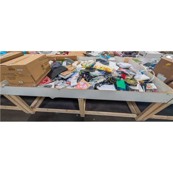 4' X 8' BIN OF ASSORTED LIQUIDATION ITEMS