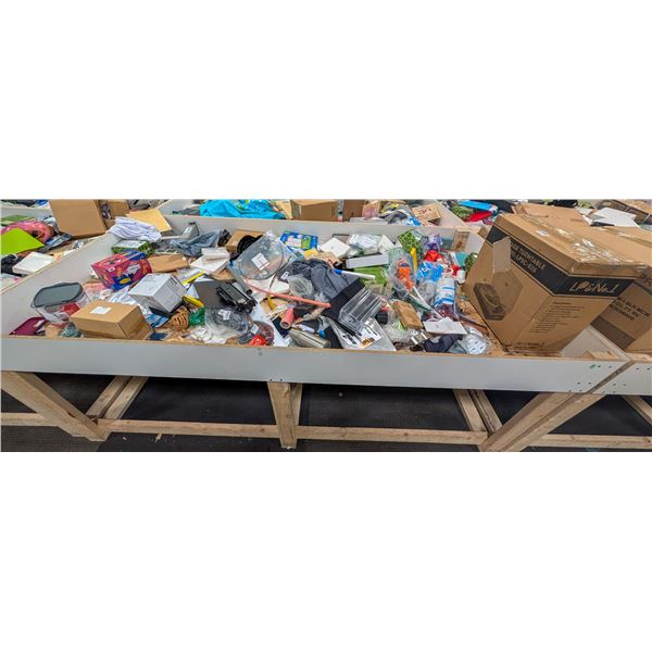 4' X 8' BIN OF ASSORTED LIQUIDATION ITEMS