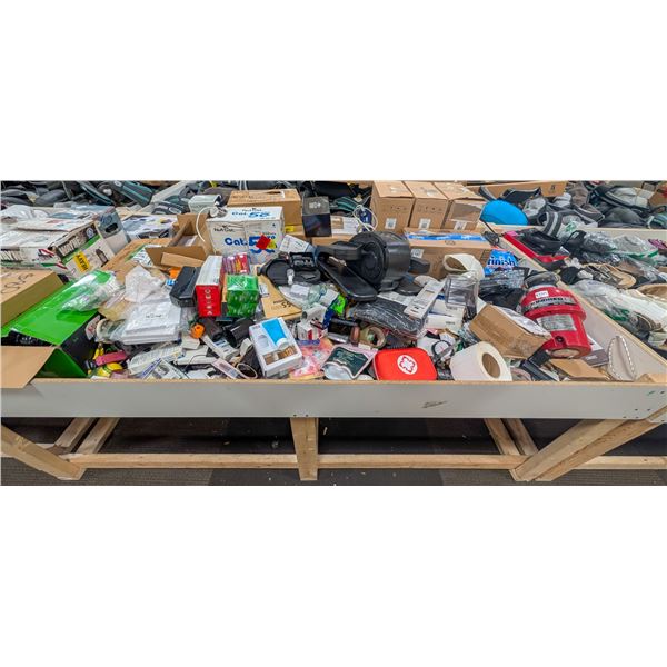 4' X 8' BIN OF ASSORTED LIQUIDATION ITEMS