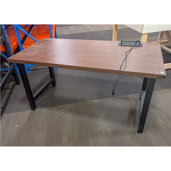 60" X 30" DESK W/ BUILT IN POWER