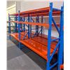 Image 1 : 2 SECTIONS OF BLUE & ORANGE RACKING APPROX