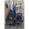 Image 1 : LOT OF 3 OFFICE/GAMING CHAIRS W/ EXTENDIBLE LADDER