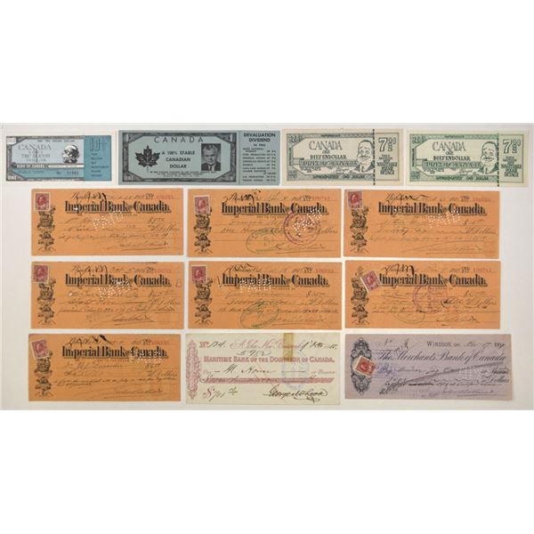Canada. Canadian Political Advertising Notes and Checks, ca.1880-1970s.
