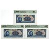 Image 1 : China. Bank of China, 1940, Sequential Issued Banknote Trio.