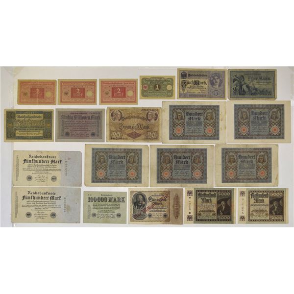 Germany. German Banknote Collection from Various Issuers, ca.1904 to 1923.