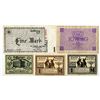Image 1 : Germany. Judaica related Notgeld group with 2 Reproduction Litzmannstadt Concentration Camp Notes, 1