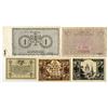 Image 2 : Germany. Judaica related Notgeld group with 2 Reproduction Litzmannstadt Concentration Camp Notes, 1