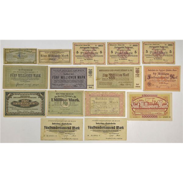 Germany. Notgeld Assortment, 1919 to 1923